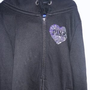 Vs pink black and silver sequins sweater